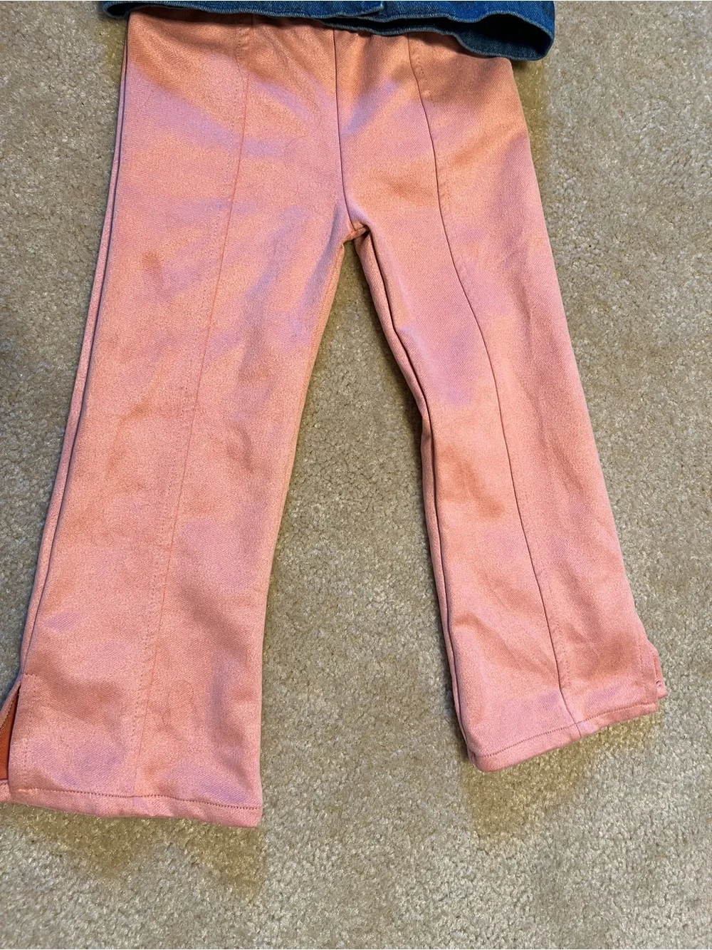 Little Lass Blue Denim Jacket & Flare Leg Pants - Picture 5 of 6